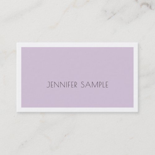 Creative Sleek Design Trendy Violet Purple Luxury Business Card