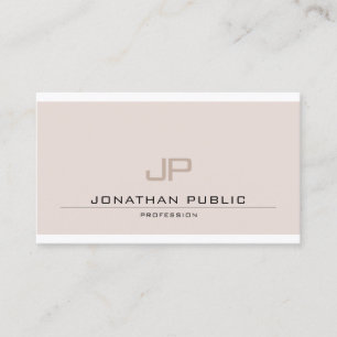 Creative Sleek Modern Elegant Trendy Monogrammed Business Card