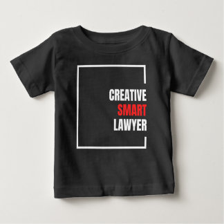 creative smart lawyer white and red text baby T-Shirt