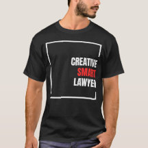 creative smart lawyer with white and red text
