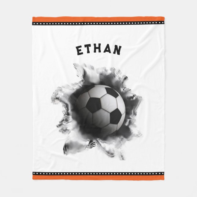 Creative Soccer Fleece Blanket (Front)
