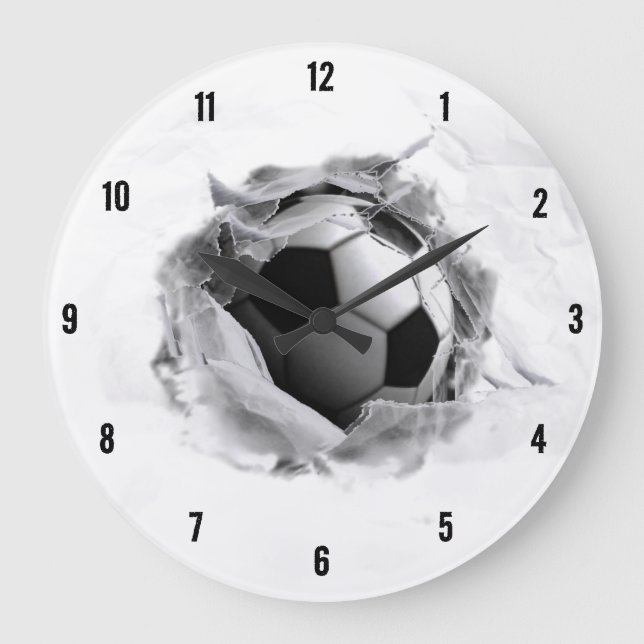 Creative Soccer Large Clock (Front)