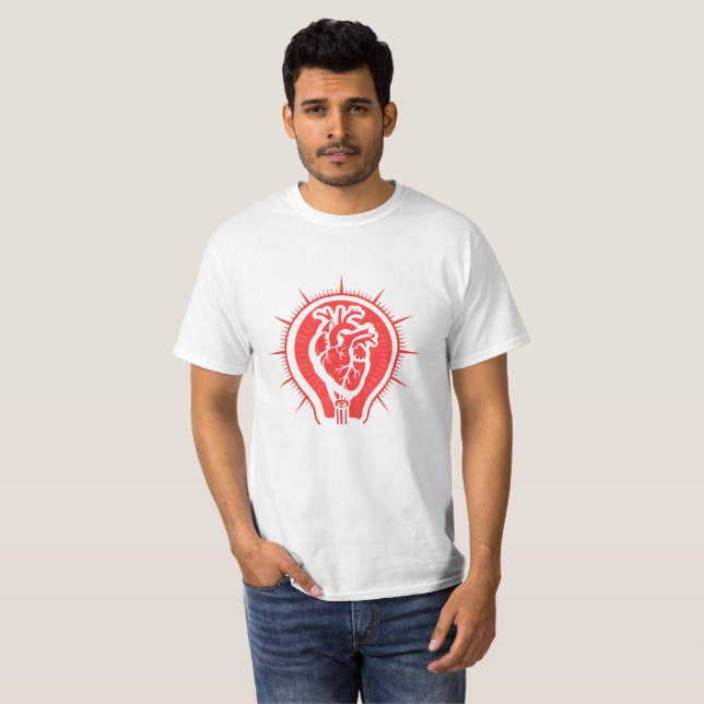 Creative Spark - Anatomical Heart Lightbulb Men's  T-Shirt (Front Full)