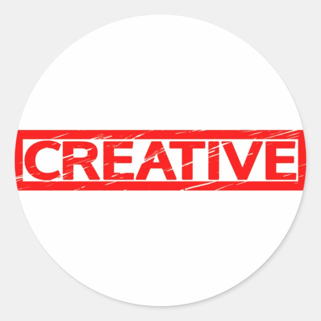 Creative Stamp Classic Round Sticker (Front)