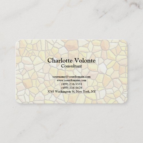 Creative Stone Wall Pattern Trendy Plain Stylish Business Card