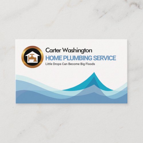 Creative Stormy Leaking Water Plumbing Contractor Business Card