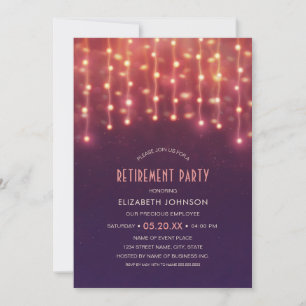 Creative String Lights Corporate Retirement Party Invitation