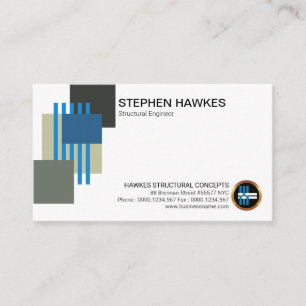 Creative Structural Pillars Rebars Engineering Business Card