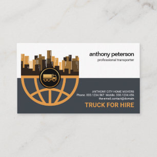 Creative Stylish Global City Frame Logistics Business Card