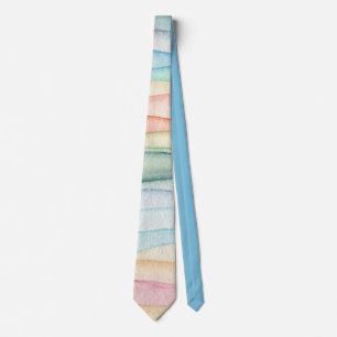 Creative Stylish Pastel Watercolor Pattern Men's Neck Tie