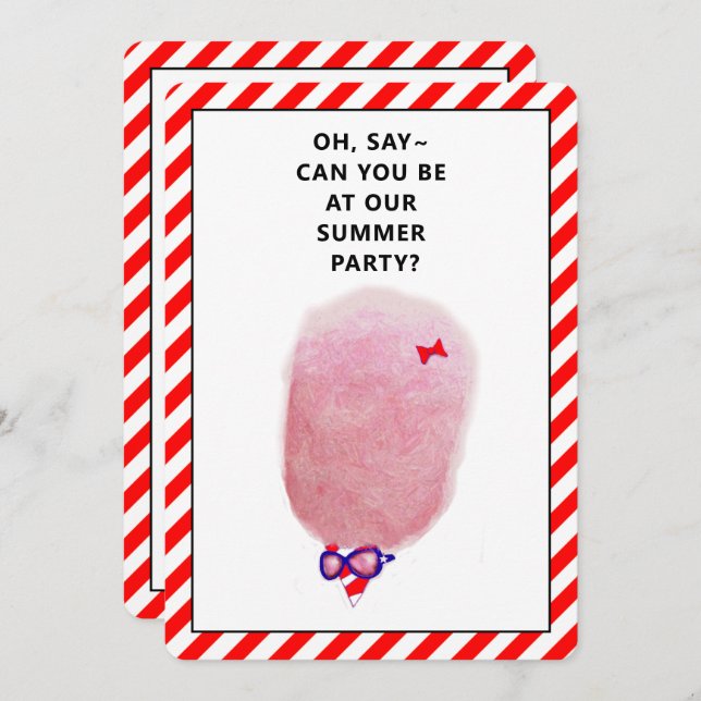 Creative Summer BBQ Cookout Party Invitations (Front/Back)