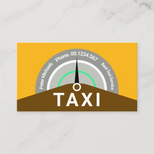 Creative Taxi Car Speedometer Business Card