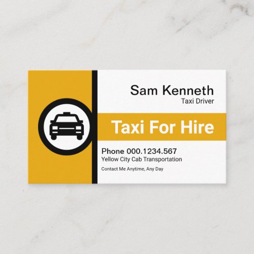 Creative Taxi Signage Stand Taxi Cab Driver Business Card