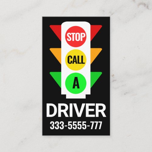 Creative Taxi Traffic Light Signage  Business Card