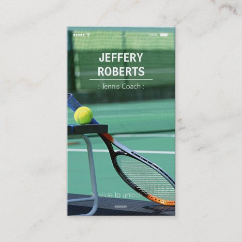 Creative Tennis Coach Tennis Trainer Business Card