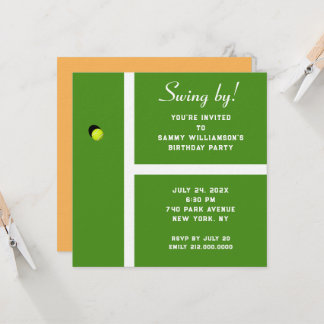 Creative Tennis Party Invitation