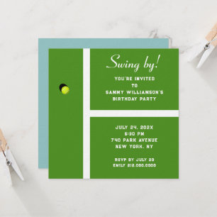 Creative Tennis Party Invitation