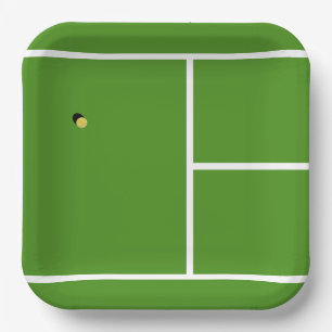 Creative Tennis Party Paper Plates