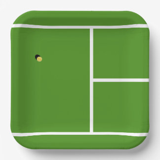 Creative Tennis Party Paper Plates