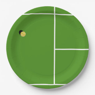 Creative Tennis Party Paper Plates