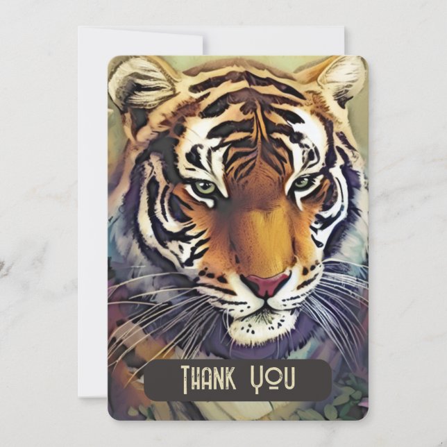 Creative Tiger Thank You Card (Front)