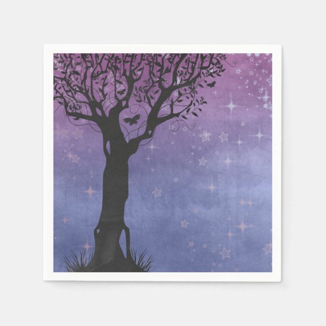 Creative Tree Silhouette Napkins (Front)