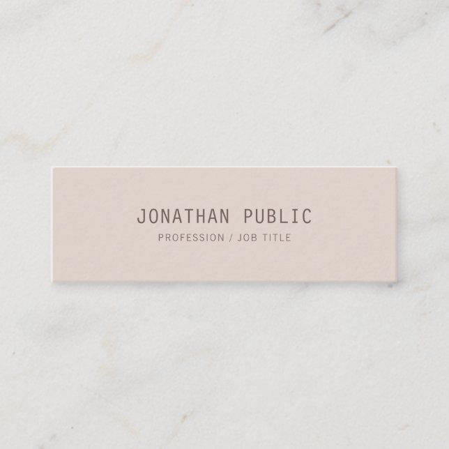 Creative Trendy Minimalist Design Template Modern Mini Business Card (Front)