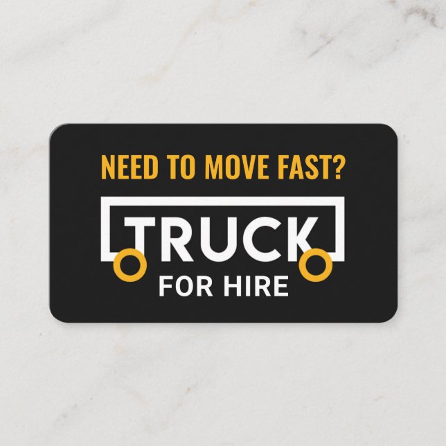 Creative Truck Cargo Frame Business Card (Front)