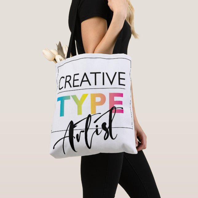 Creative Type Artist Tote Bag (Close Up)