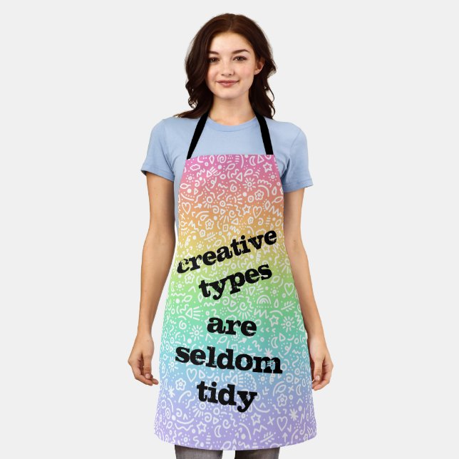 Creative Types are Seldom Tidy Doodles Apron (Worn)