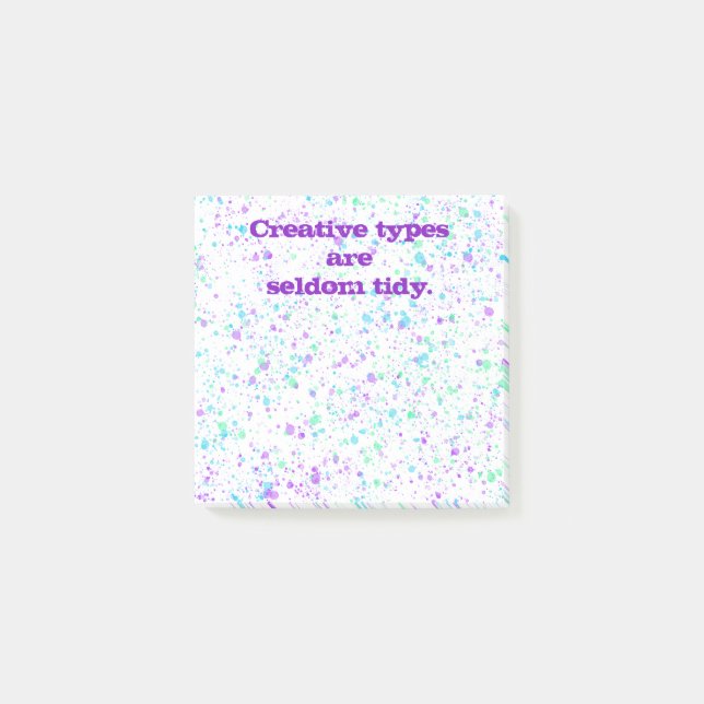Creative Types Paint Splatter Funny Notes (Front)