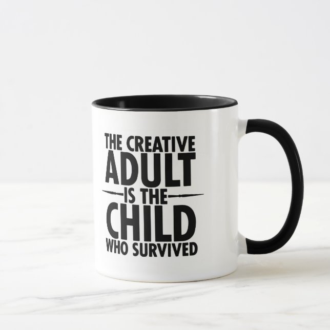 Creative Typography Motivational Quote Mug (Right)