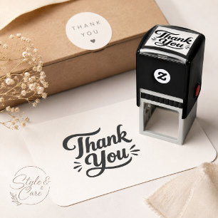 Creative Typography Thank You Self-inking Stamp