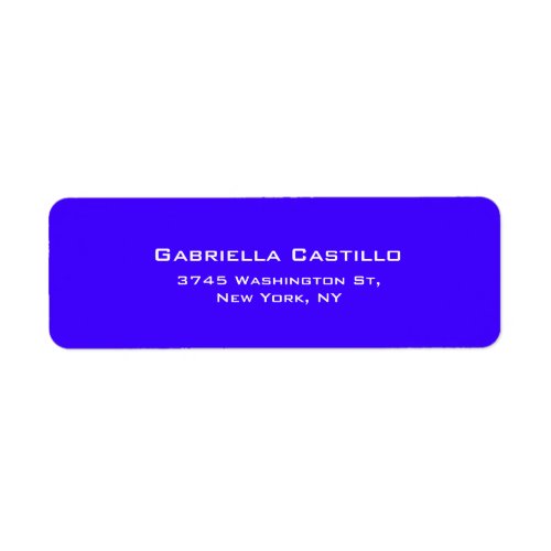 Creative Ultramarine Blue Plain Elegant Simple Label