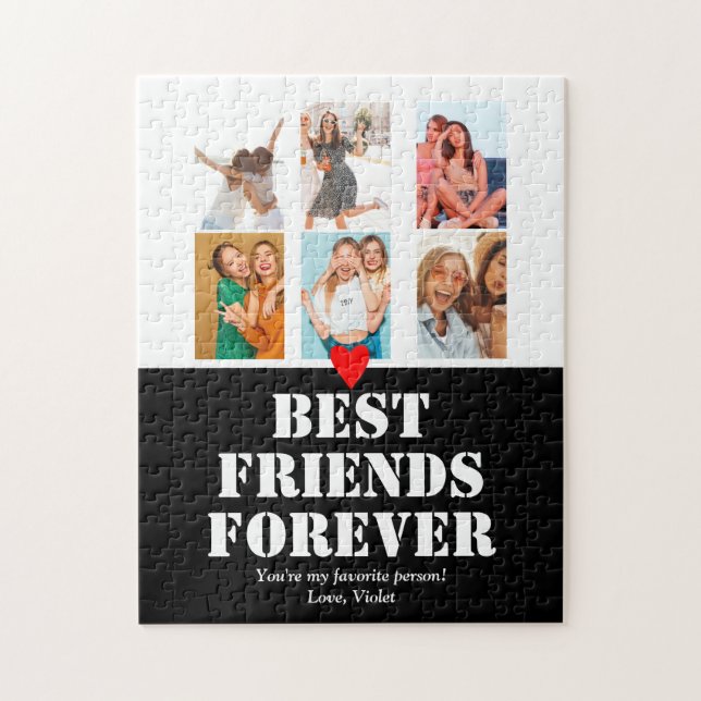 Creative Unique BFF Photo Collage Gift Best Friend Jigsaw Puzzle (Vertical)