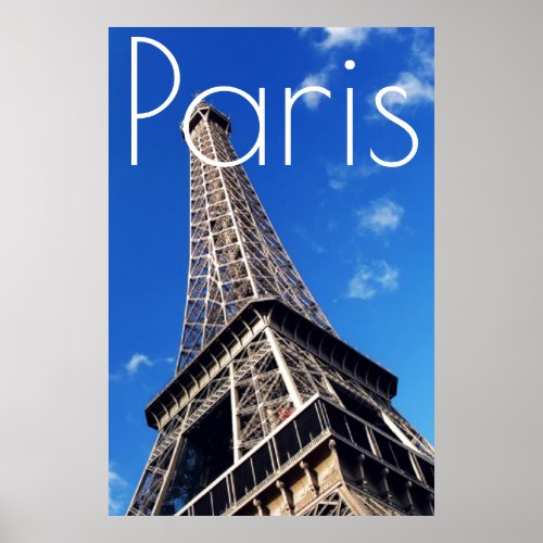 Creative Unique Eiffel Tower Paris Poster