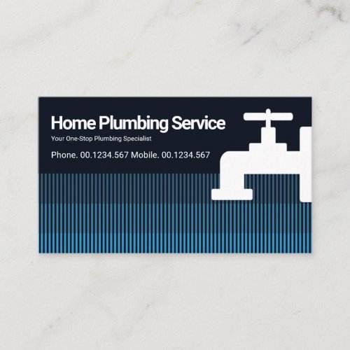 Creative Vertical Flood Water Lines Plumbing Business Card