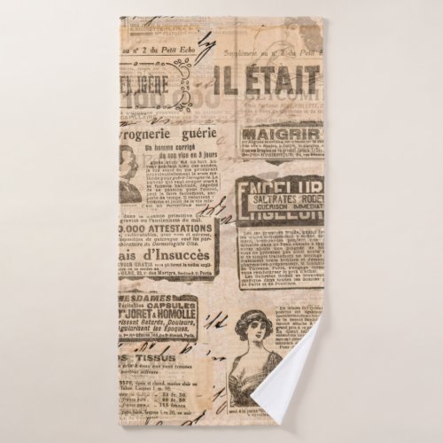 Creative vintage style background Paper texture  Bath Towel