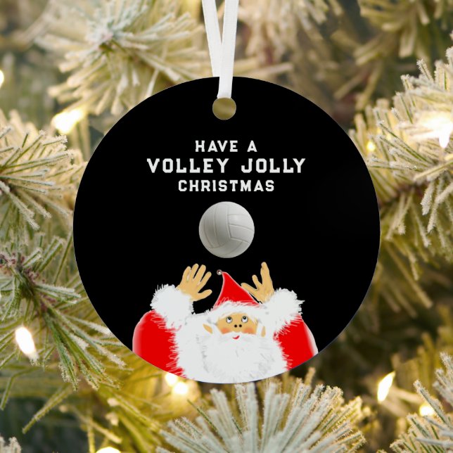 Creative Volleyball Christmas Metal Ornament (Insitu)