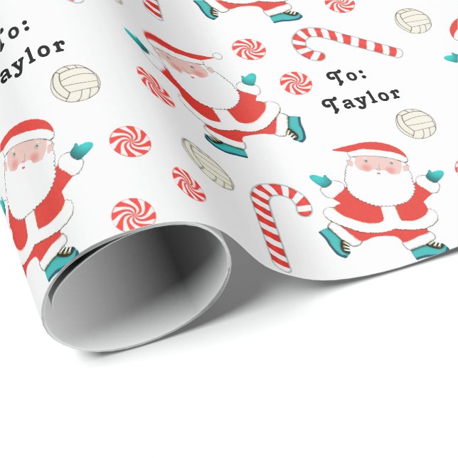 Creative Volleyball Christmas Wrapping Paper (Roll Corner)