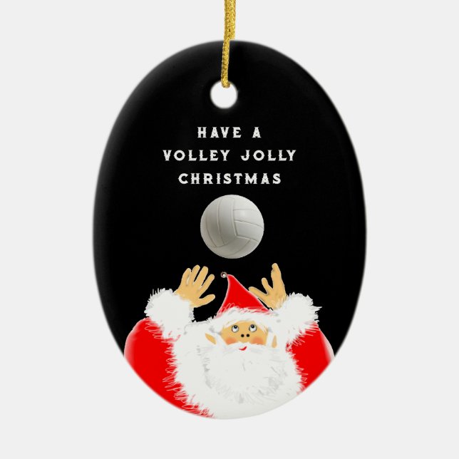Creative Volleyball Gift Ceramic Ornament (Front)