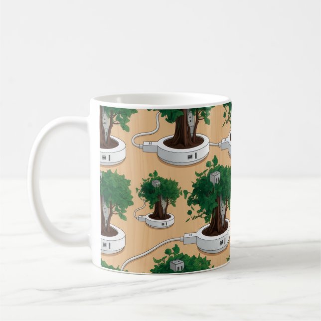 Creative wallpaper coffee mug (Left)
