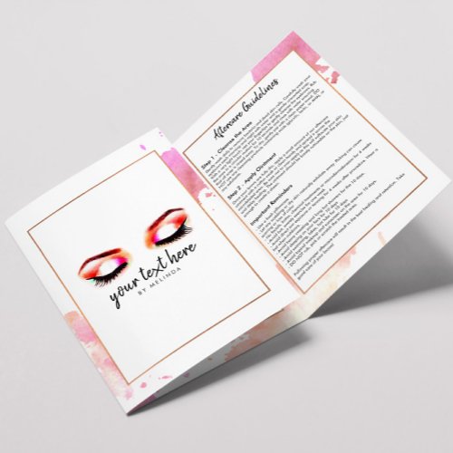 Creative Watercolor Eyebrows Microblading Brochure