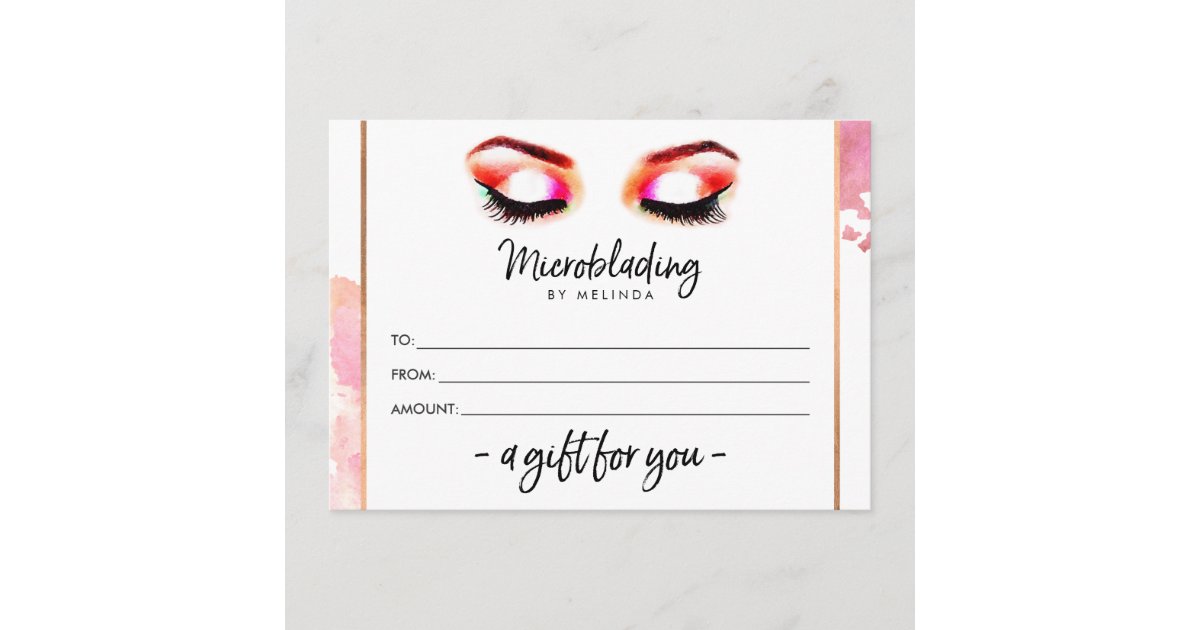 Creative Watercolor Eyebrows Microblading Gift Zazzle Com