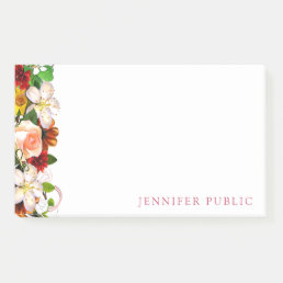 Creative Watercolor Floral Modern Template Flowers Post-it Notes