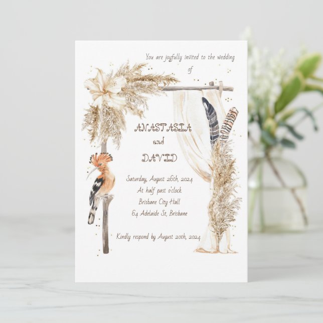 Creative wedding idea invitations (Standing Front)