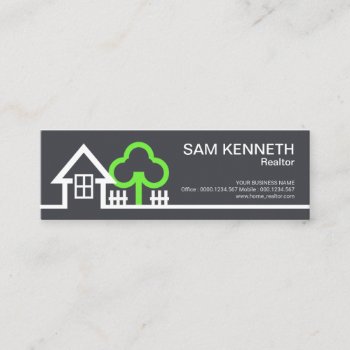 Creative White House Picket Fence Realtor Mini Business Card by keikocreativecards at Zazzle