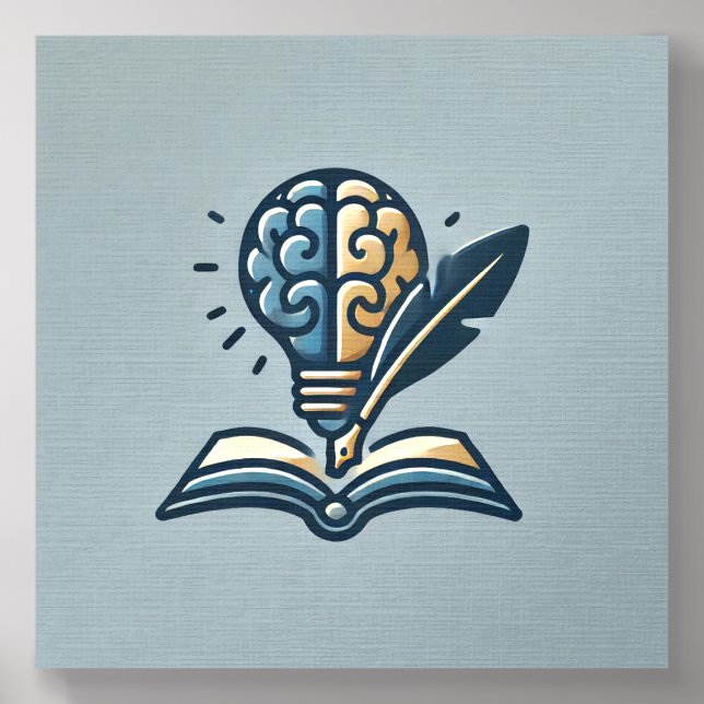 "Creative Wisdom Emblem: Enlightenment Through Wor Foam Core Photo Tile (Front Set)