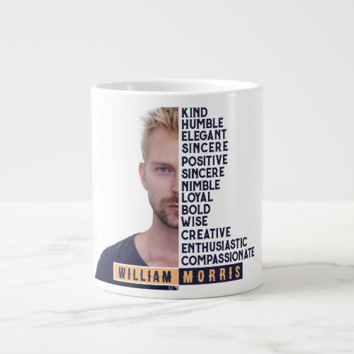 Creative Words Half Face Mug 