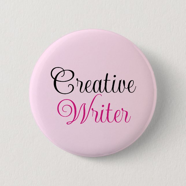 Creative Writer Pastel Pink  Button (Front)